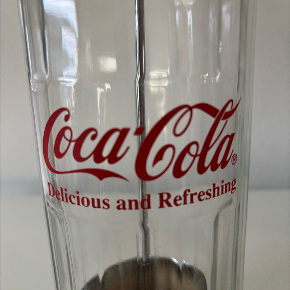 Coca-Cola Red and Silver Straw Holder - Picture 2 of 5
